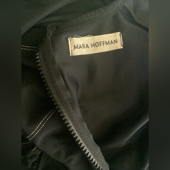 Mara Hoffman designer Black Rash Guard One Piece Swimsuit Small women’s swimwear - Picture 14 of 16